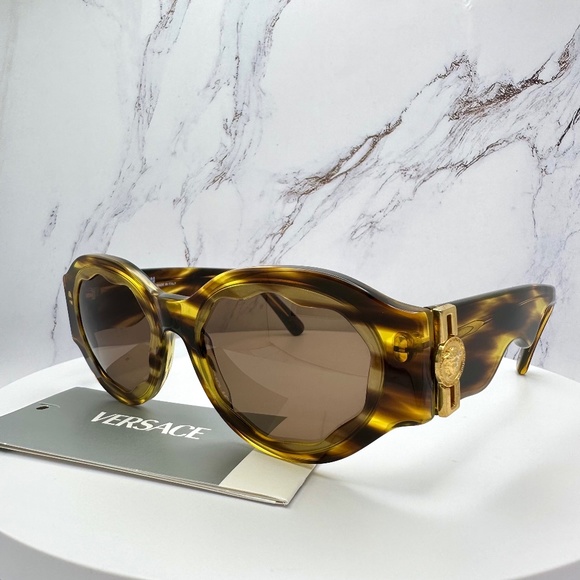 Versace Accessories - Versace New Gianni Versace Sunglasses Brown Black Gold Medusa Miami Runway
